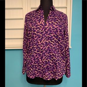 COPY - 5/$25 Coldwater Creek XL NWOT Purple Button Down Blouse